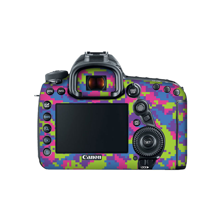 Rainbow Glitched Pattern Camo - Canon Camera Skins