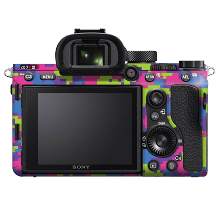 Rainbow Glitched Pattern Camo - Sony Camera Skins