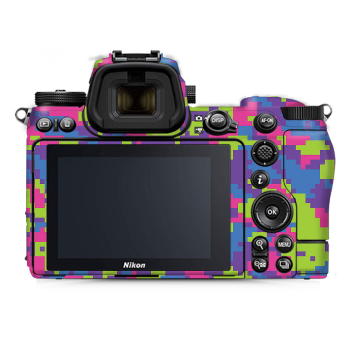 Rainbow Glitched Pattern Camo - Nikon Camera Skins