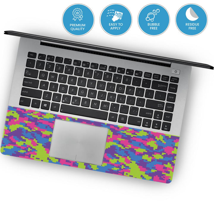 Rainbow Glitched Pattern Camo  - Laptop Skins