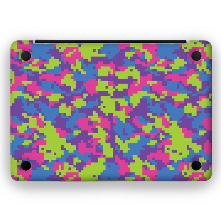 Rainbow Glitched Pattern Camo - MacBook Skins