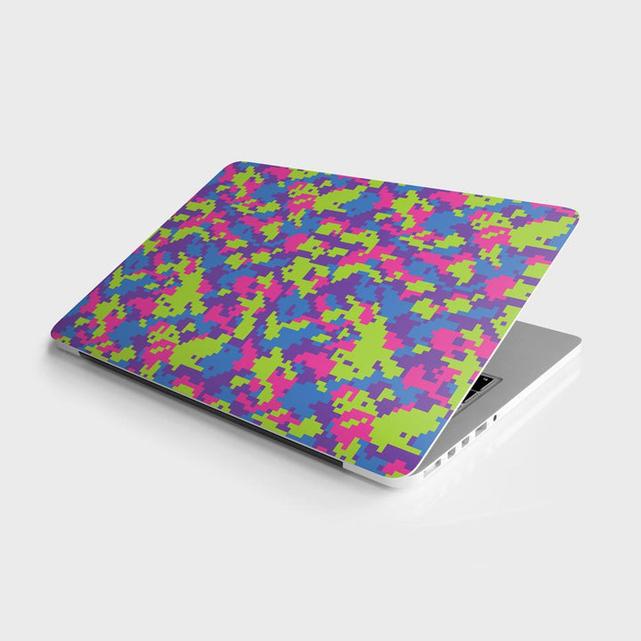 Rainbow Glitched Pattern Camo  - Laptop Skins