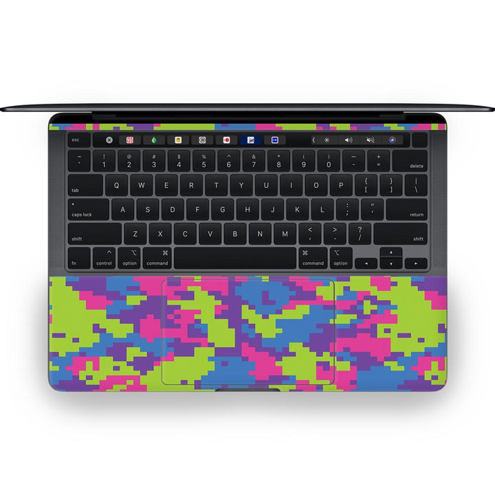 Rainbow Glitched Pattern Camo - MacBook Skins