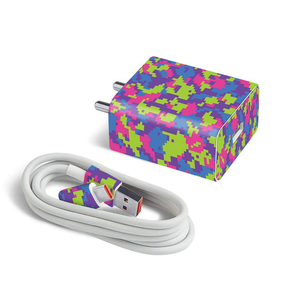 Rainbow Glitched Pattern Camo - MI 22.5W & 33W Charger Skin