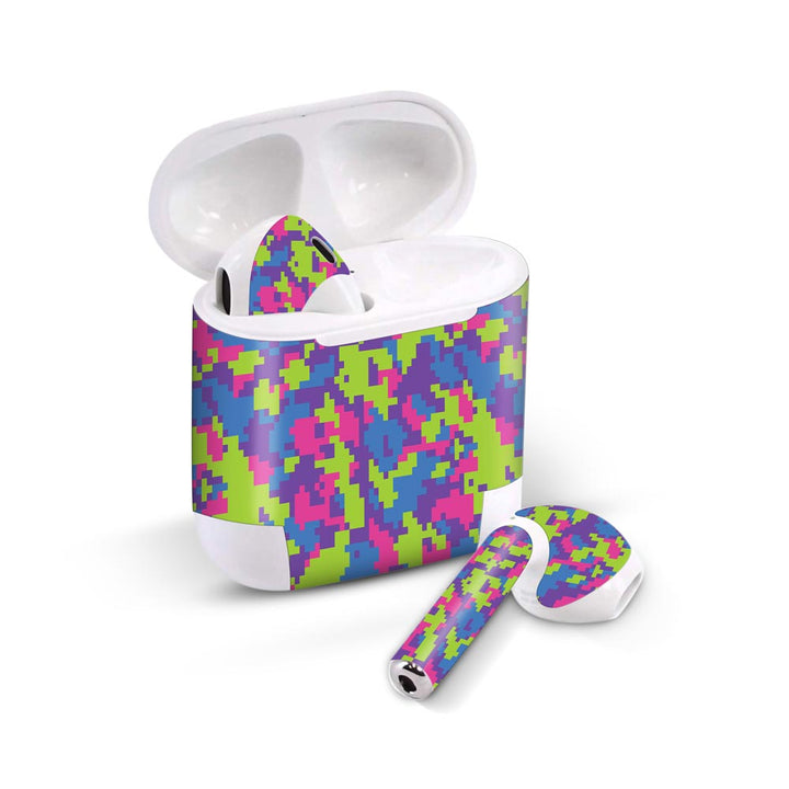 Rainbow Glitched Pattern Camo - Airpods 1/2/3 Skin