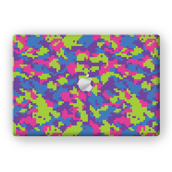 Rainbow Glitched Pattern Camo - MacBook Skins