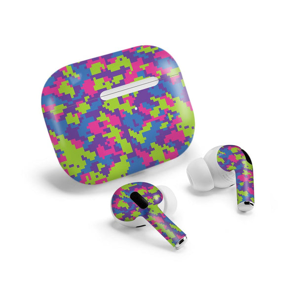 Rainbow Glitched Pattern Camo - Airpods Pro 2 Skin