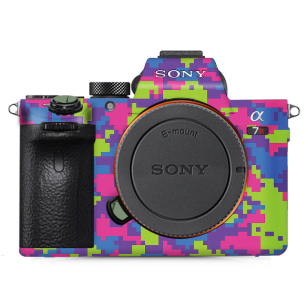 Rainbow Glitched Pattern Camo - Sony Camera Skins