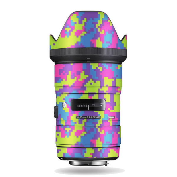 Rainbow Glitched Pattern - Sigma Lens Skin