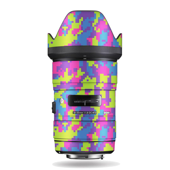 Rainbow Glitched Pattern - Sigma Lens Skin