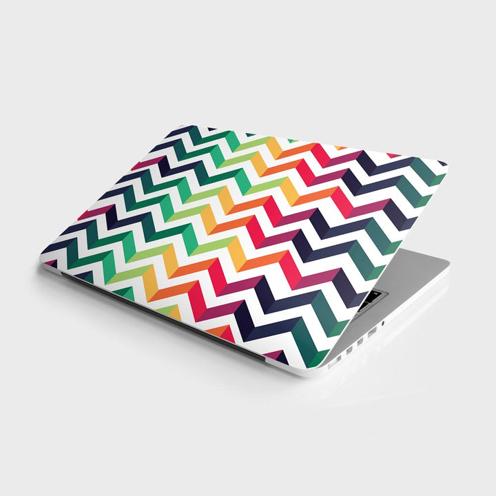 Rainbow Zigzag Pattern  - Laptop Skins