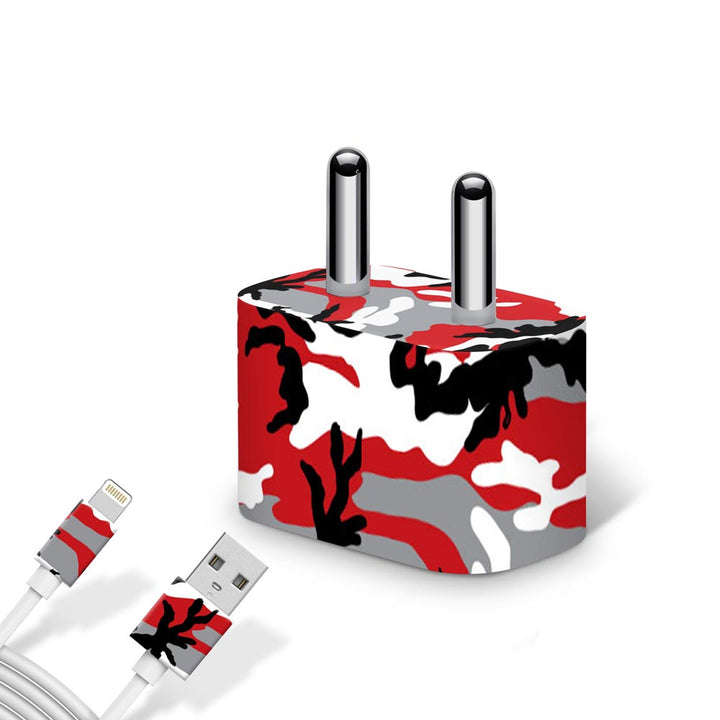 Red Camo - Apple charger 5W Skin