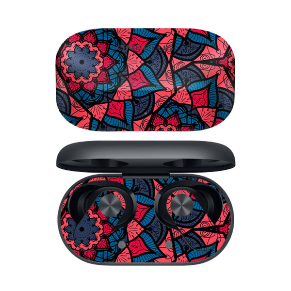 Red Floral Seamless Pattern - OnePlus Nord Buds 2R Skins