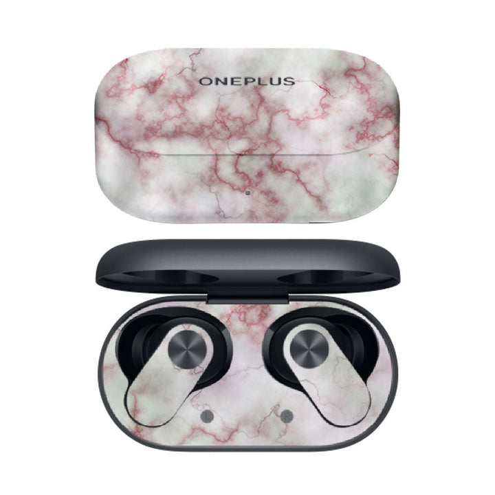 Red and Pink Marble - OnePlus Nord Buds 2R Skins