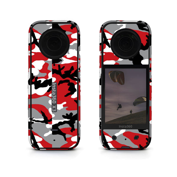 Red Camo 01 Insta360 Skin