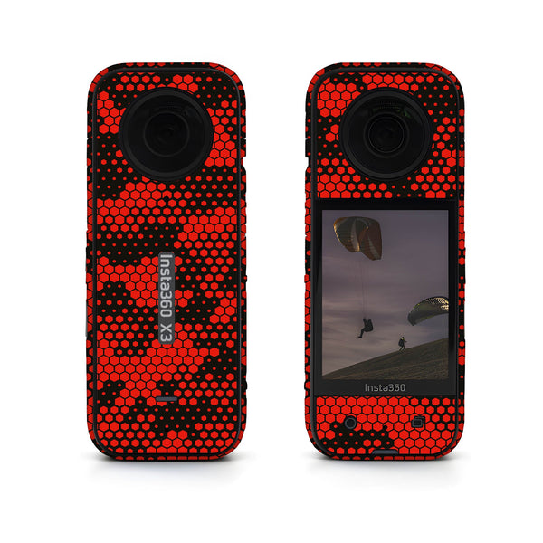 Red Hive Camo Insta360 Skin