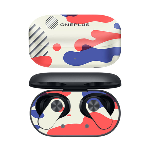 Red Modern Camo - OnePlus Nord Buds 2R Skins
