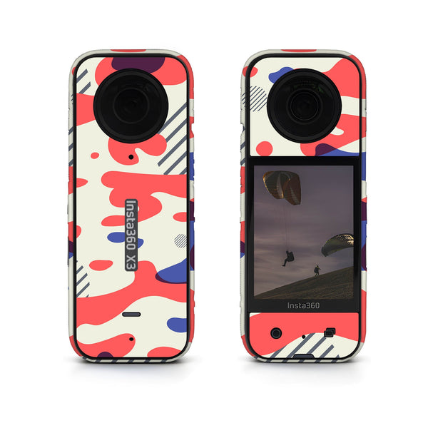 Red Modern Camo Insta360 Skin