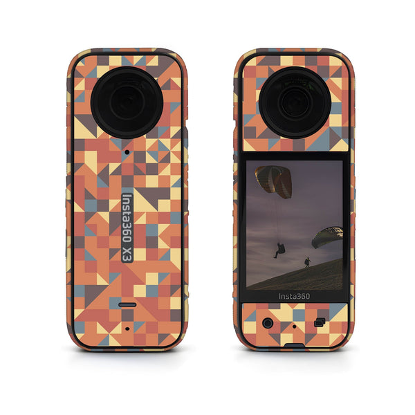 Red Triangled Background Insta360 Skin