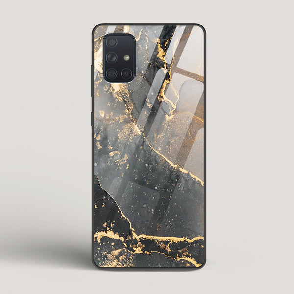 Black Gold Marble - Samsung Galaxy A51 Glass Case