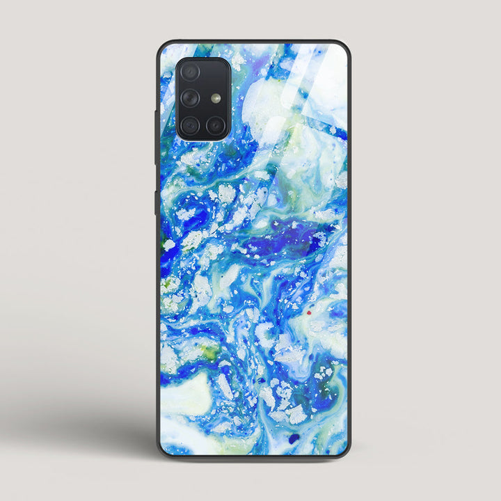 Blue Acid Marble - Samsung Galaxy A51 Glass Case