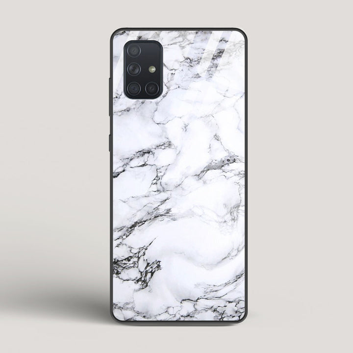 Marble White Luna - Samsung Galaxy A51 Glass Case