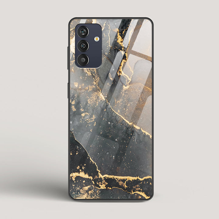 Black Gold Marble - Samsung Galaxy M13 Glass Case