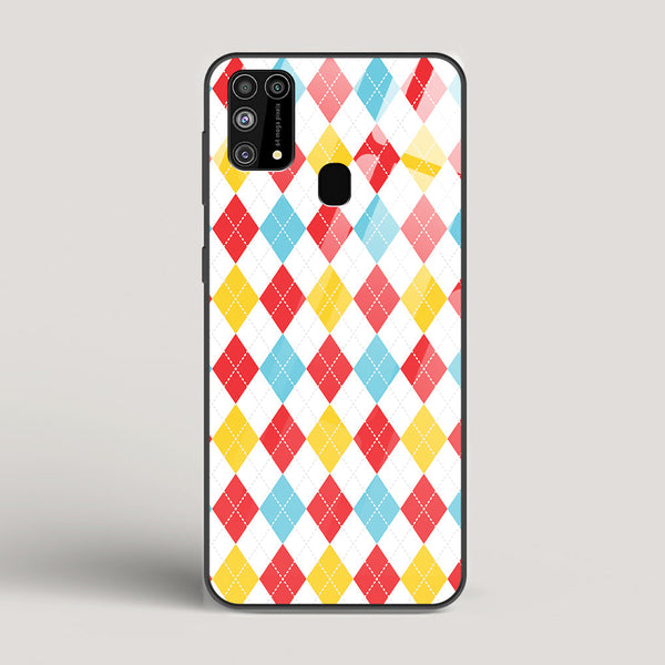 Argyle Checks - Samsung Galaxy M31 Glass Case