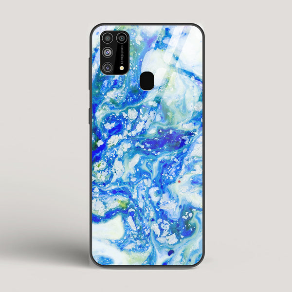 Blue Acid Marble - Samsung Galaxy M31 Glass Case