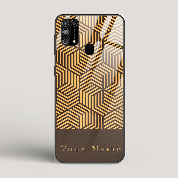 Geometric Name Edition - Samsung Galaxy M31 Glass Case