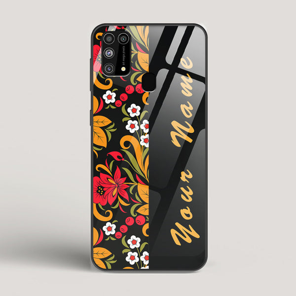 Khokhloma Design 2 Name Edition - Samsung Galaxy M31 Glass Case