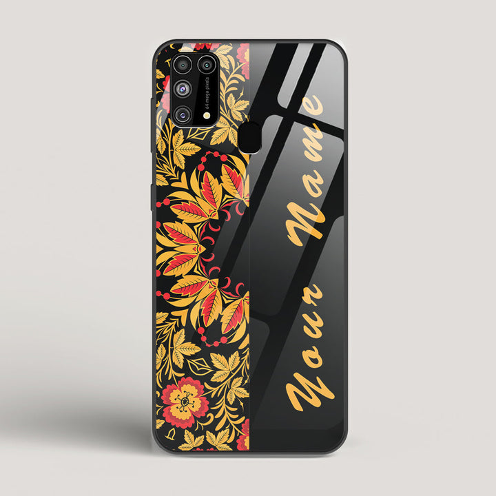 Khokhloma Design Name Edition - Samsung Galaxy M31 Glass Case