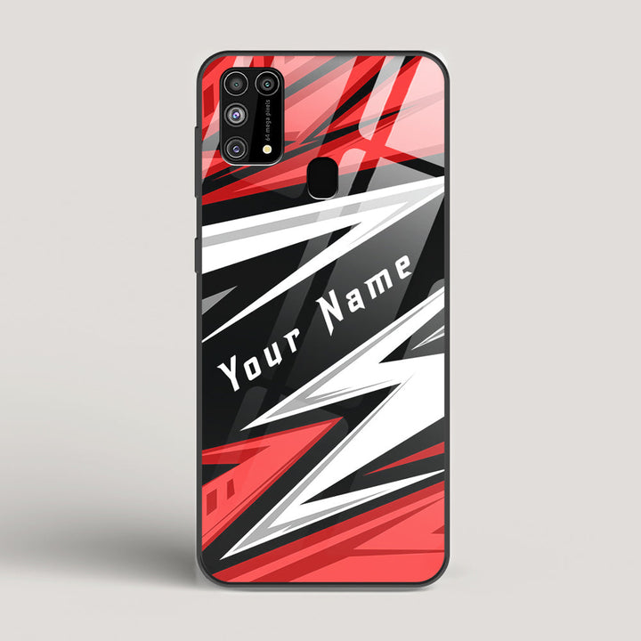 Racer Red Name Edition - Samsung Galaxy M31 Glass Case
