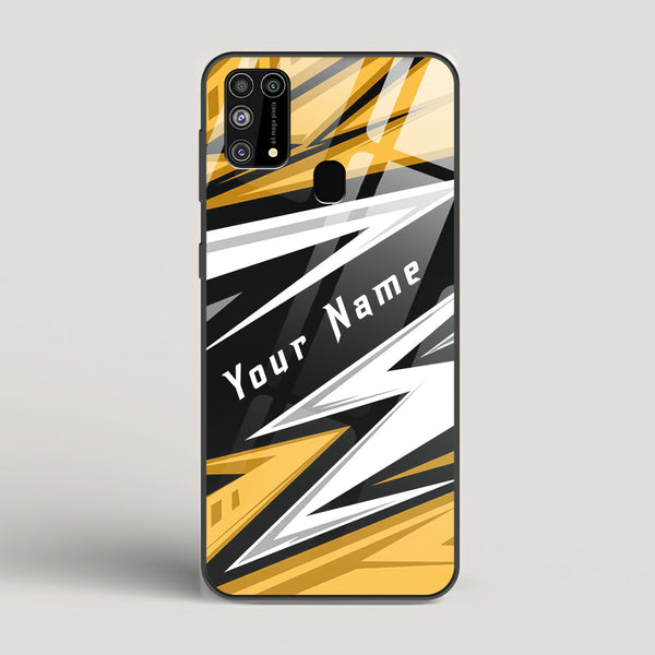 Racer Yellow Name Edition - Samsung Galaxy M31 Glass Case