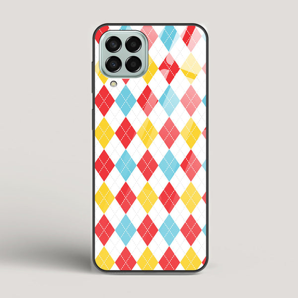 Argyle Checks - Samsung Galaxy M33 5G Glass Case