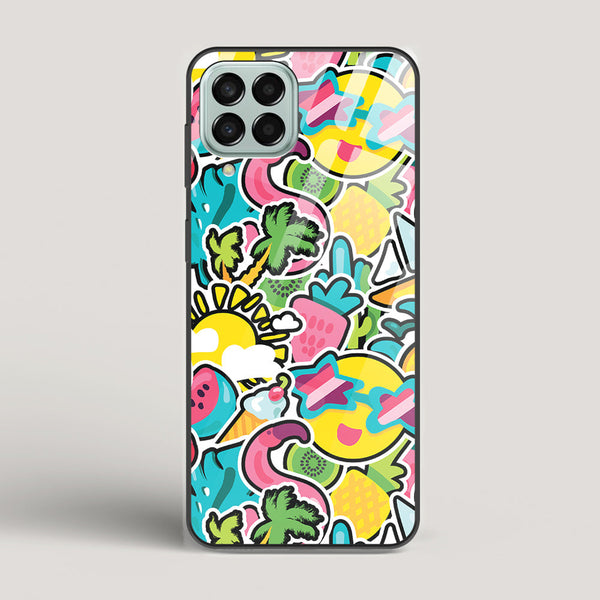 Tropical Summer Patterns - Samsung Galaxy M33 5G Glass Case