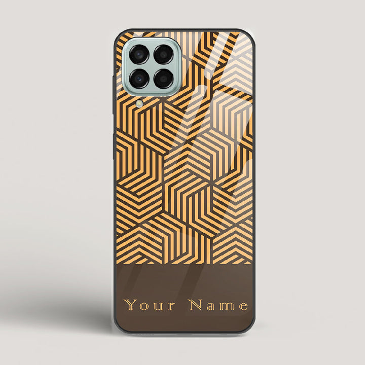 Geometric Name Edition- Samsung Galaxy M33 5G Glass Case