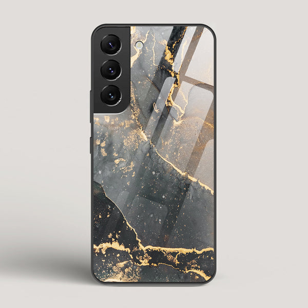 Black Gold Marble - Samsung Galaxy S22 Glass Case