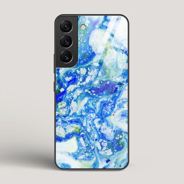 Blue Acid Marble - Samsung Galaxy S22 Glass Case