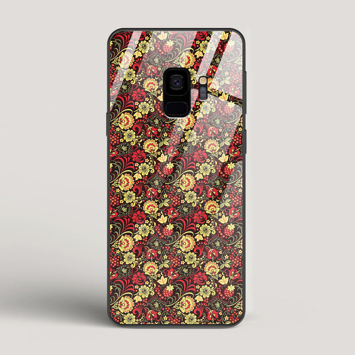 Russian Floral Pattern - Samsung Galaxy S9 Glass Case