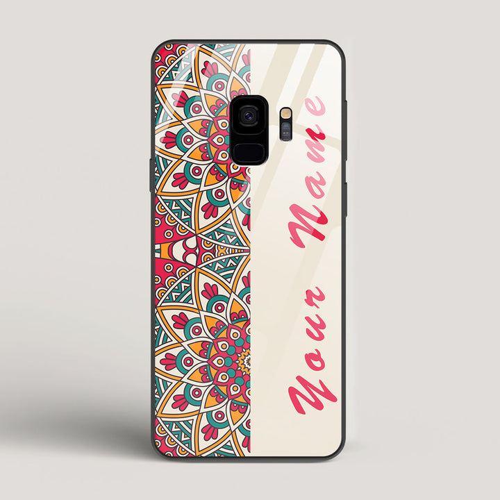 Complex Mandala Name Edition - Samsung Galaxy S9 Glass Case