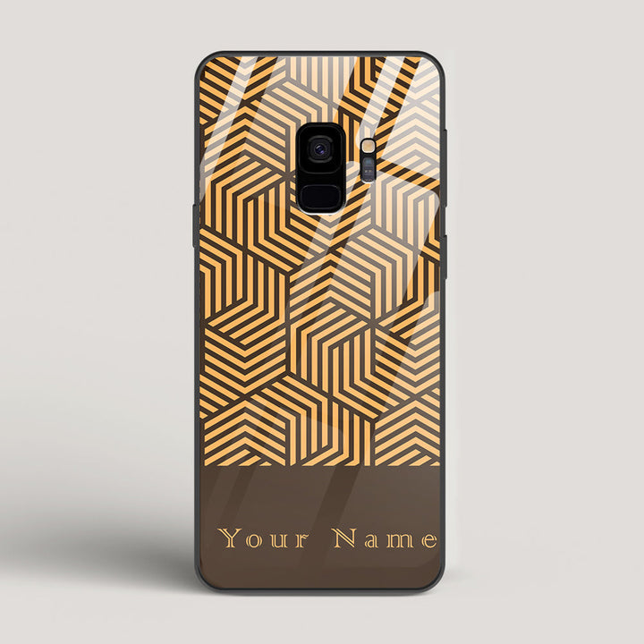 Geometric  Name Edition - Samsung Galaxy S9 Glass Case