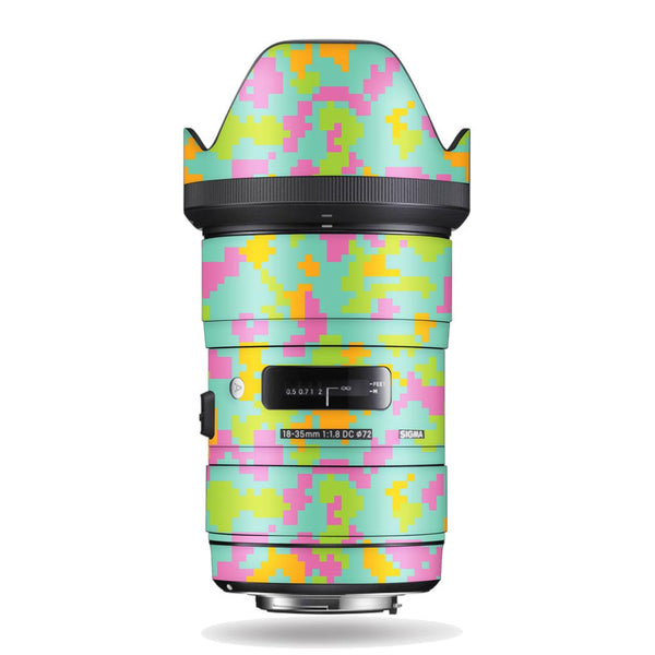 Sea Green Glitched Pattern - Sigma Lens Skin