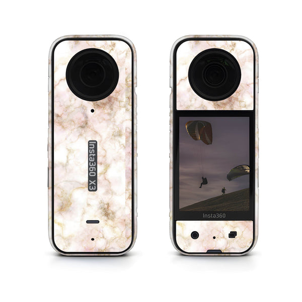 Soft Pink Marble Insta360 Skin