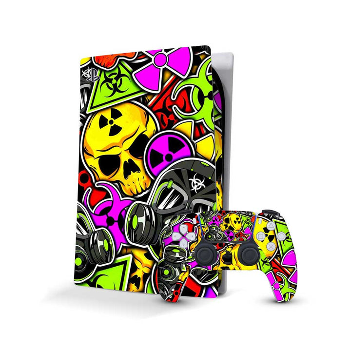Toxic Sticker bomb - Sony PlayStation 5 Console Skins
