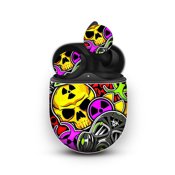 Toxic StickerArt -  Google Pixel Buds A-Series Skins by Sleeky India