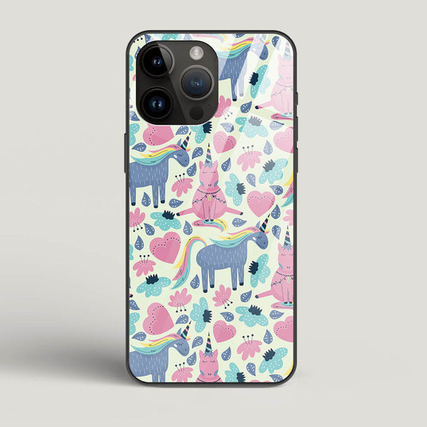 Unicorn Love - iPhone 14 Pro Max Glass Gripper Case