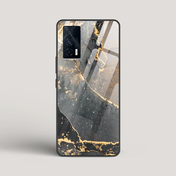 Black Gold Marble - vivo iQOO Neo 5 Glass Case