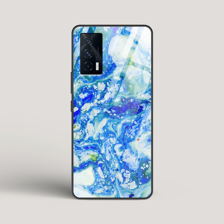 Blue Acid Marble - vivo iQOO Neo 5 Glass Case