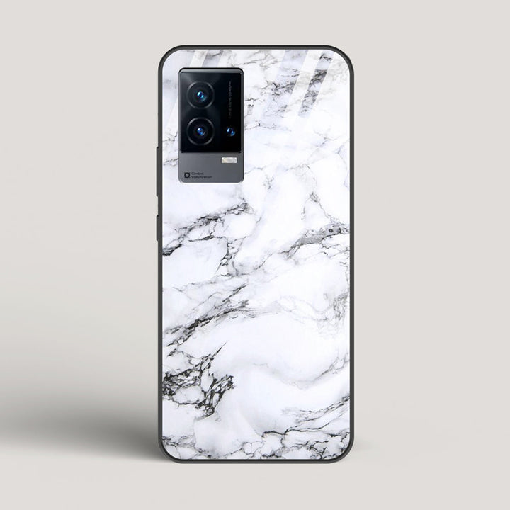 Marble White Luna - vivo iQOO 9 Glass Case